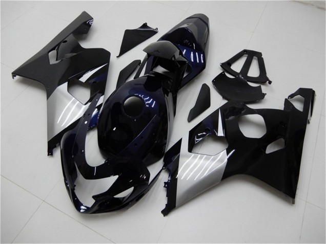 2004-2005 Glossy Black Silver Blue Suzuki GSXR 600/750 Motorcycle Fairings UK Stores