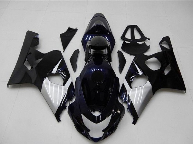 2004-2005 Glossy Black Silver Blue Suzuki GSXR 600/750 Motorcycle Fairings UK Stores