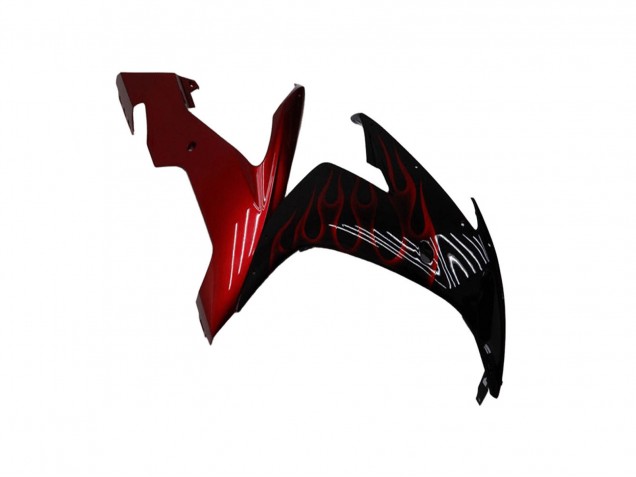 2004-2006 Glossy Black Red Flame Yamaha YZF R1 Motorcycle Fairings UK Stores