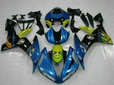 2004-2006 Blue Yellow Shark Yamaha YZF R1 Motorcycle Fairings UK Stores