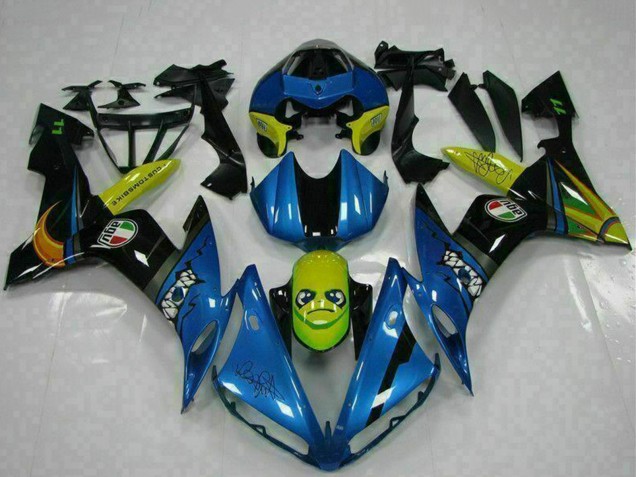 2004-2006 Blue Yellow Shark Yamaha YZF R1 Motorcycle Fairings UK Stores