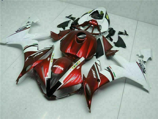 2004-2006 White Red Yellow Motul 46 Yamaha YZF R1 Motorcycle Fairings UK Stores