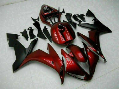 2004-2006 Maroon Red Matte Black Yamaha YZF R1 Motorcycle Fairings UK Stores