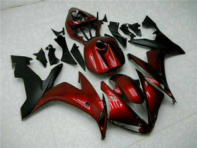 2004-2006 Maroon Red Matte Black Yamaha YZF R1 Motorcycle Fairings UK Stores