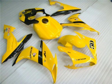 2004-2006 Yellow Glossy Black Dunlop 50 Yamaha YZF R1 Motorcycle Fairings UK Stores