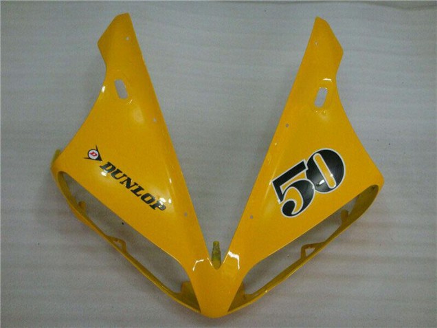2004-2006 Yellow Glossy Black Dunlop 50 Yamaha YZF R1 Motorcycle Fairings UK Stores