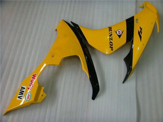 2004-2006 Yellow Glossy Black Dunlop 50 Yamaha YZF R1 Motorcycle Fairings UK Stores