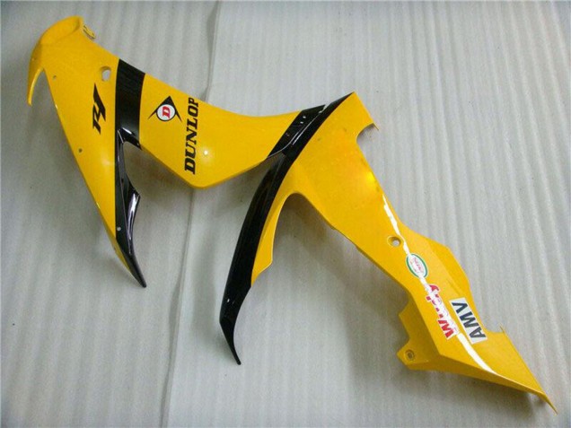 2004-2006 Yellow Glossy Black Dunlop 50 Yamaha YZF R1 Motorcycle Fairings UK Stores