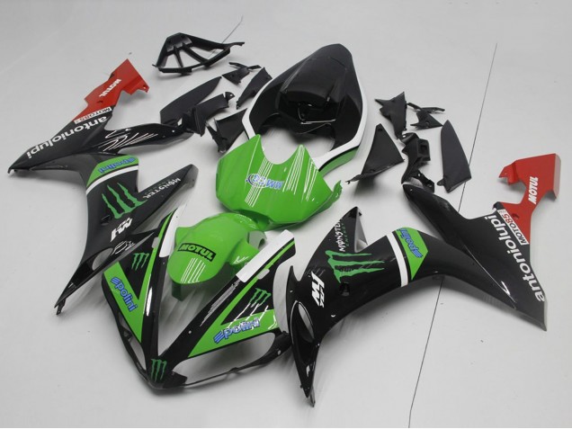 2004-2006 Glossy Black White Red Green Monster Yamaha YZF R1 Motorcycle Fairings UK Stores