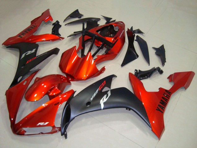 2004-2006 Red Matte Black Yamaha YZF R1 Motorcycle Fairings UK Stores