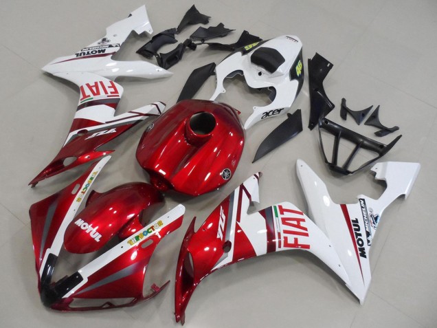 2004-2006 White Red Fiat Motul Yamaha YZF R1 Motorcycle Fairings UK Stores