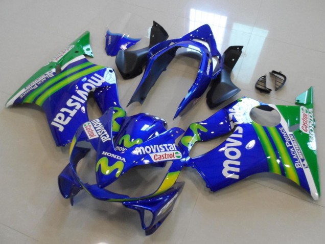 2004-2007 Blue Green MoviStar Castrol Honda CBR600 F4i Motorcycle Fairings UK Stores