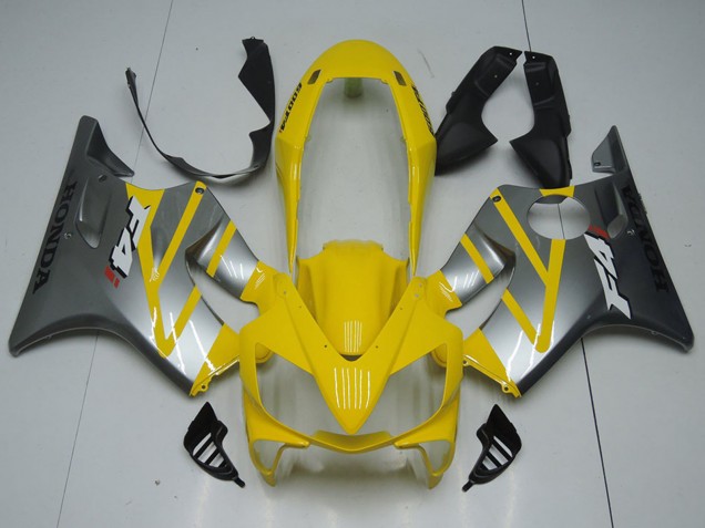 2004-2007 Yellow Silver Honda CBR600 F4i Motorcycle Fairings UK Stores