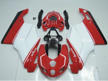 2005-2006 White Red Glossy Black Ducati 999 Motorcycle Fairings UK Stores