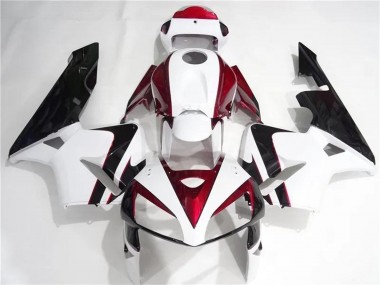2005-2006 White Red Black Honda CBR600RR Motorcycle Fairings Kits UK Stores