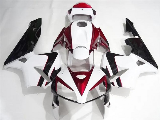 2005-2006 White Red Black Honda CBR600RR Motorcycle Fairings Kits UK Stores