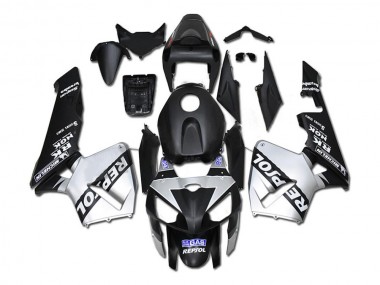 2005-2006 Black Silver Repsol Honda CBR600RR Motorcycle Fairings UK Stores