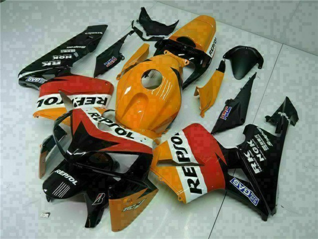 2005-2006 Orange White Red Black Repsol Honda CBR600RR Motorcycle Fairings UK Stores