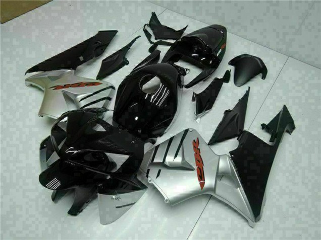 2005-2006 Glossy Black Silver Honda CBR600RR Motorcycle Fairings UK Stores