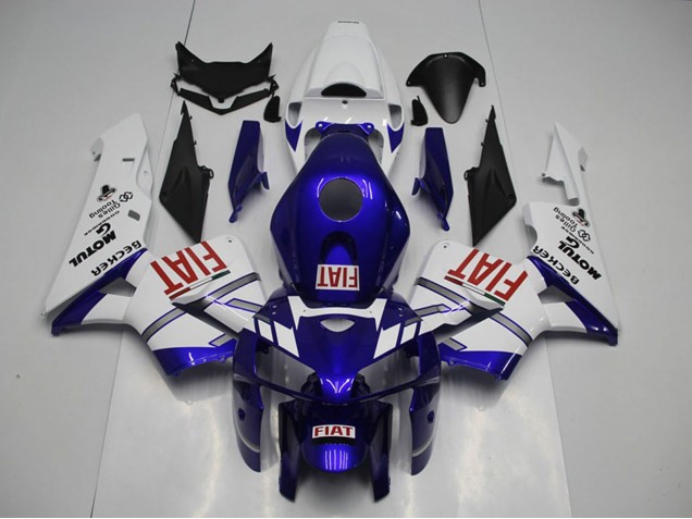 2005-2006 White Blue Red Fiat Honda CBR600RR Motorcycle Fairings UK Stores