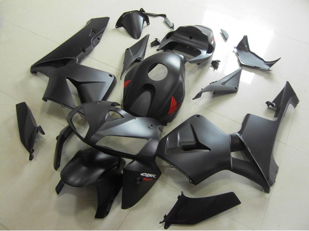 2005-2006 Matte Black Red Decal Honda CBR600RR Motorcycle Fairings UK Stores