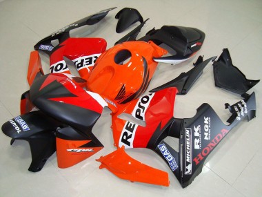 2005-2006 Orange Red White Matte Black Repsol Racing Honda CBR600RR Motorcycle Fairings UK Stores