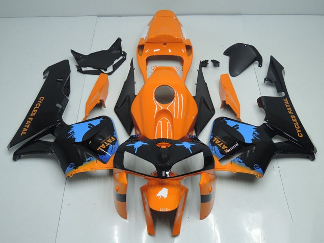 2005-2006 Orange Blue Black Honda CBR600RR Motorcycle Fairings UK Stores