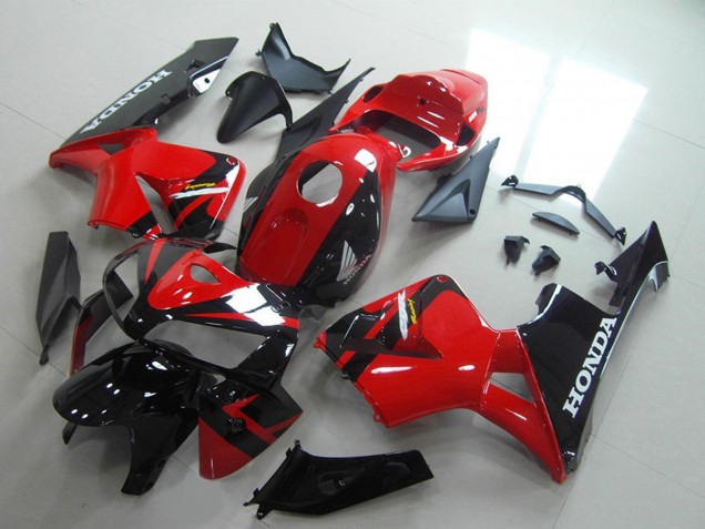 2005-2006 Red Glossy Black Honda CBR600RR Motorcycle Fairings UK Stores