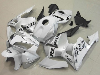 2005-2006 White Silver Black Repsol Honda CBR600RR Motorcycle Fairings UK Stores