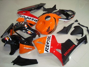 2005-2006 Orange White Red Glossy Black Repsol Honda CBR600RR Motorcycle Fairing Kits UK Stores