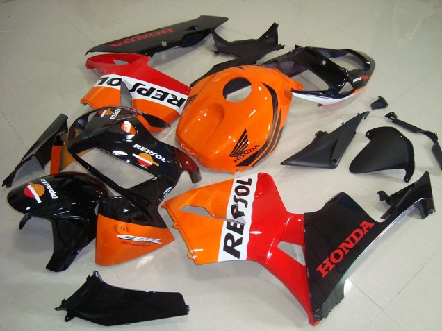 2005-2006 Orange White Red Glossy Black Repsol Honda CBR600RR Motorcycle Fairing Kits UK Stores