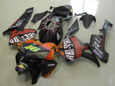 2005-2006 Matte Black Orange Yellow Rossi 46 Honda CBR600RR Motorcycle Fairings UK Stores