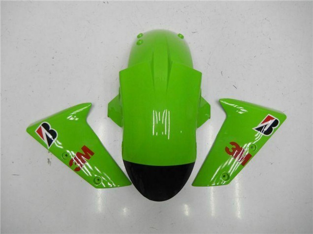 2005-2006 Green Glossy Black Elf Kawasaki ZX6R Motorcycle Fairings UK Stores