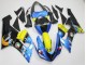 2005-2006 Blue Yellow Black Shark Kawasaki ZX6R Motorcycle Fairings UK Stores