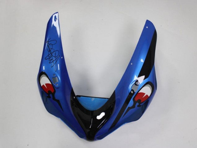 2005-2006 Blue Yellow Black Shark Kawasaki ZX6R Motorcycle Fairings UK Stores