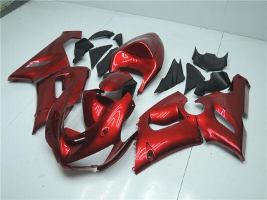 2005-2006 Candy Red Kawasaki ZX6R Motorcycle Fairings UK Stores