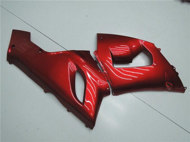 2005-2006 Candy Red Kawasaki ZX6R Motorcycle Fairings UK Stores