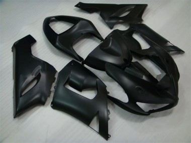 2005-2006 Matte Black Kawasaki ZX6R Motorcycle Fairings UK Stores