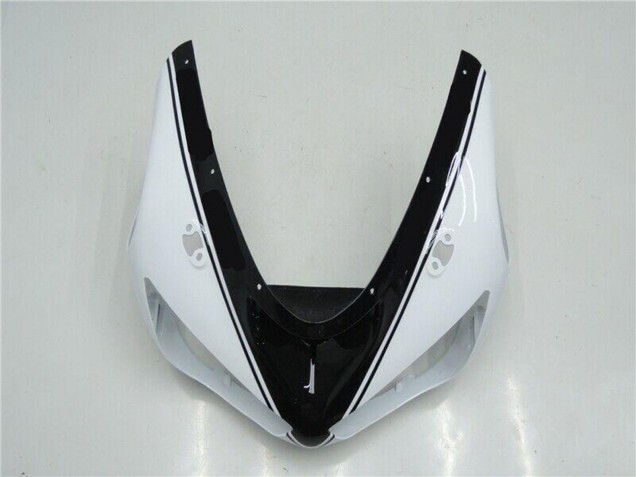2005-2006 White Glossy Black Kawasaki ZX6R Motorcycle Fairings UK Stores