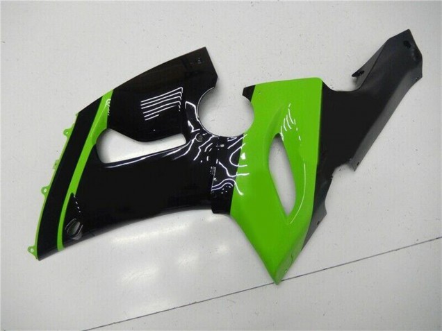 2005-2006 Green Glossy Black Kawasaki ZX6R Motorcycle Fairing UK Stores