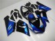 2005-2006 Blue Glossy Black Kawasaki ZX6R Motorcycle Fairing Kits UK Stores