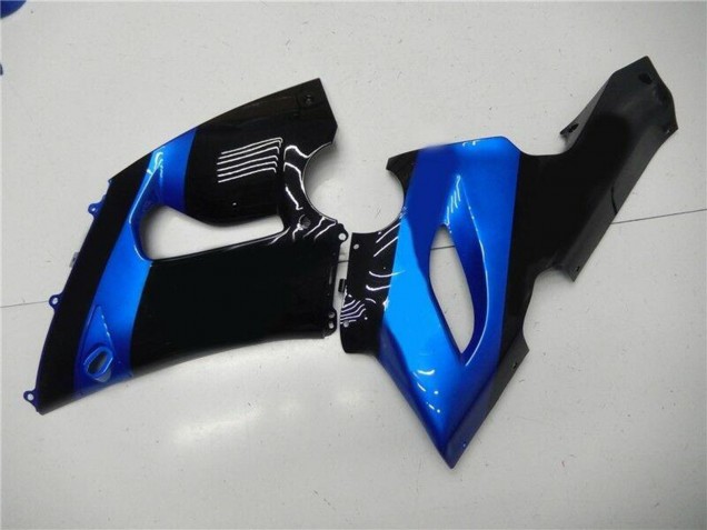 2005-2006 Blue Glossy Black Kawasaki ZX6R Motorcycle Fairing Kits UK Stores