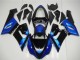 2005-2006 Blue Glossy Black Kawasaki ZX6R Motorcycle Fairing Kits UK Stores