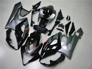 2005-2006 Glossy Black Silver Suzuki GSXR 1000 Motorcycle Fairing UK Stores