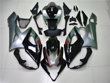 2005-2006 Glossy Black Silver Suzuki GSXR 1000 Motorcycle Fairing UK Stores