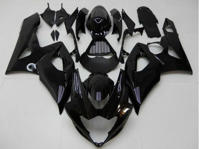 2005-2006 Glossy Black Suzuki GSXR 1000 Motorcycle Fairing Kits UK Stores