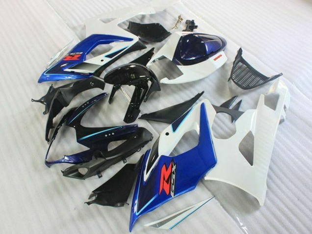 2005-2006 White Blue Glossy Black Suzuki GSXR 1000 Motorcycle Fairing Kits UK Stores