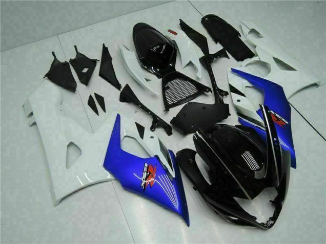 2005-2006 White Blue Glossy Black Suzuki GSXR 1000 Motorcycle Fairing UK Stores