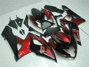 2005-2006 Red Glossy Black Suzuki GSXR 1000 Motorcycle Fairing UK Stores