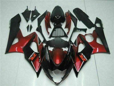2005-2006 Red Glossy Black Suzuki GSXR 1000 Motorcycle Fairing UK Stores